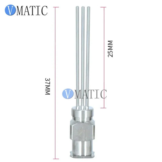 Stainless Steel Dispensing Tip Jewelry Crystal Setting 25mm Tube Length Luer Lock Thread Glue Needle Rhinestone Tool
