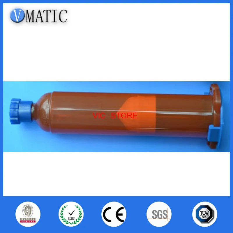 Free Shipping 10Pcs/Lot 55ml/Cc Loca UV Glue Pneumatic Syringes (Without Glue Inside) Dispensing Syringes With Piston & Stopper