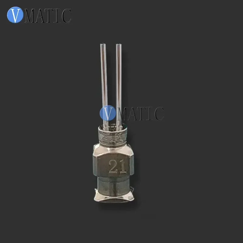 ‌12-Piece 21G Dual-Tip Dispensing Needles | 1/2" S.S. Tips for Epoxy/Silicone/Adhesive Fast Ship‌