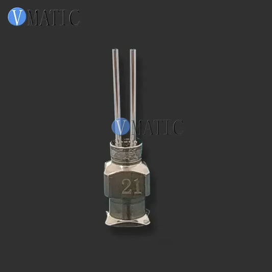 ‌12-Piece 21G Dual-Tip Dispensing Needles | 1/2" S.S. Tips for Epoxy/Silicone/Adhesive Fast Ship‌