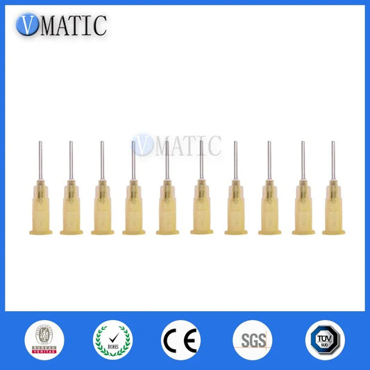 Free Shipping 100pcs Milky Yellow Dispensing Needles Syringe Tip Needle 1/2 Inch Length 19 Gauge Syringes Blunt Tips