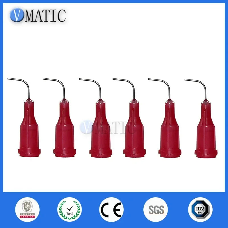 ‌100PCS Red 25G 90° Dispensing Needles 0.5" | Surgical Steel Precision Tips for Crafts/Electronics Free Shipping‌