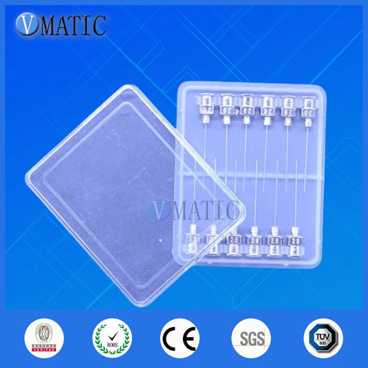 Free Shipping 12 Pcs 1 Inch Length 28G Blunt Stainless Steel Glue Fluid Dispensing Syringe Needle Tips