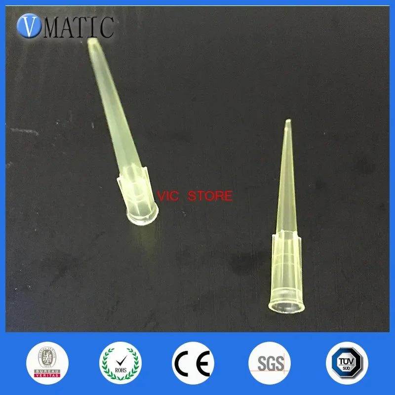 Free Shipping 1000Pcs 200ul 0.2ml Plastic Needle ID 6mm Length 50mm Ranular Fluid TT Tips