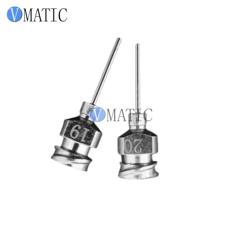Free Shipping 13mm Stainless Steel Glue Dispensing Tip - External Thread, Dual Threaded Base (Screw Mount)