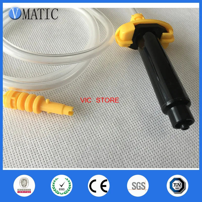Free Shipping EFD 10cc/ml Pneumatic Syringe Barrel Valve Robot Adapter With Syringe Piston And Dispensing Needle Tip