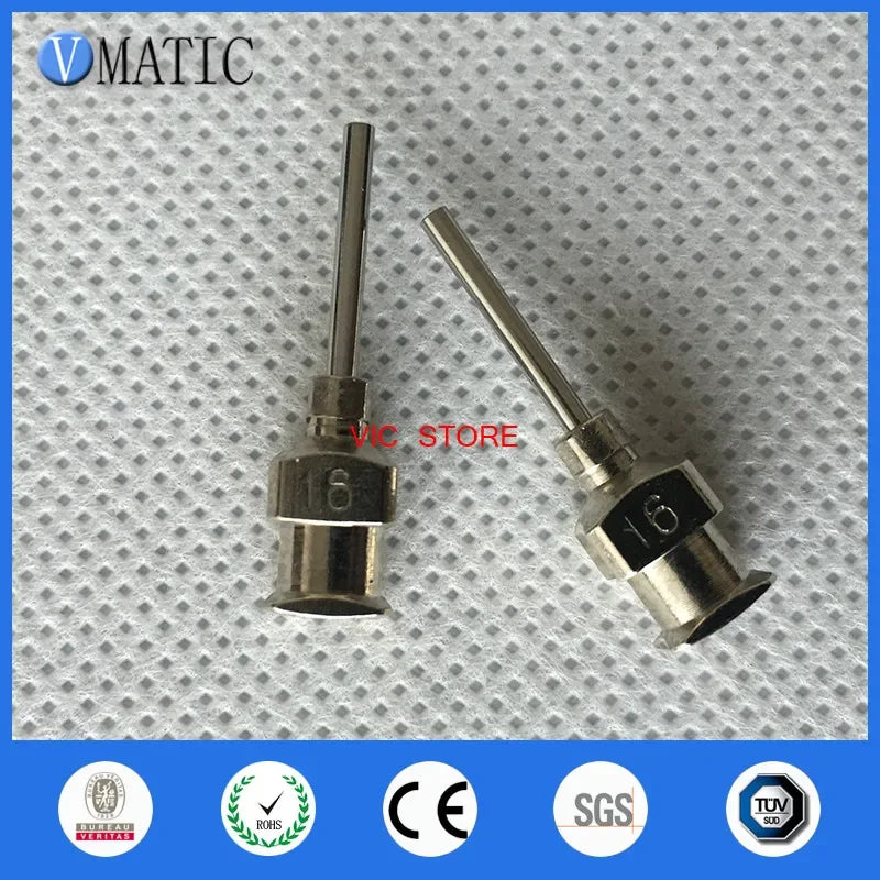 Free Shipping High Precision 0.5'' 16G Stainless Steel Glue Dispensing Tip 12Pcs Liquid Dispenser Needles 1/2 Inch
