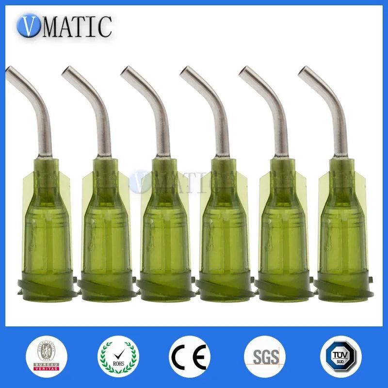 Free Shipping 45 Degree 14G 0.5 1/2 Inch Te Bent Dispensing Tips Dispensing Needle