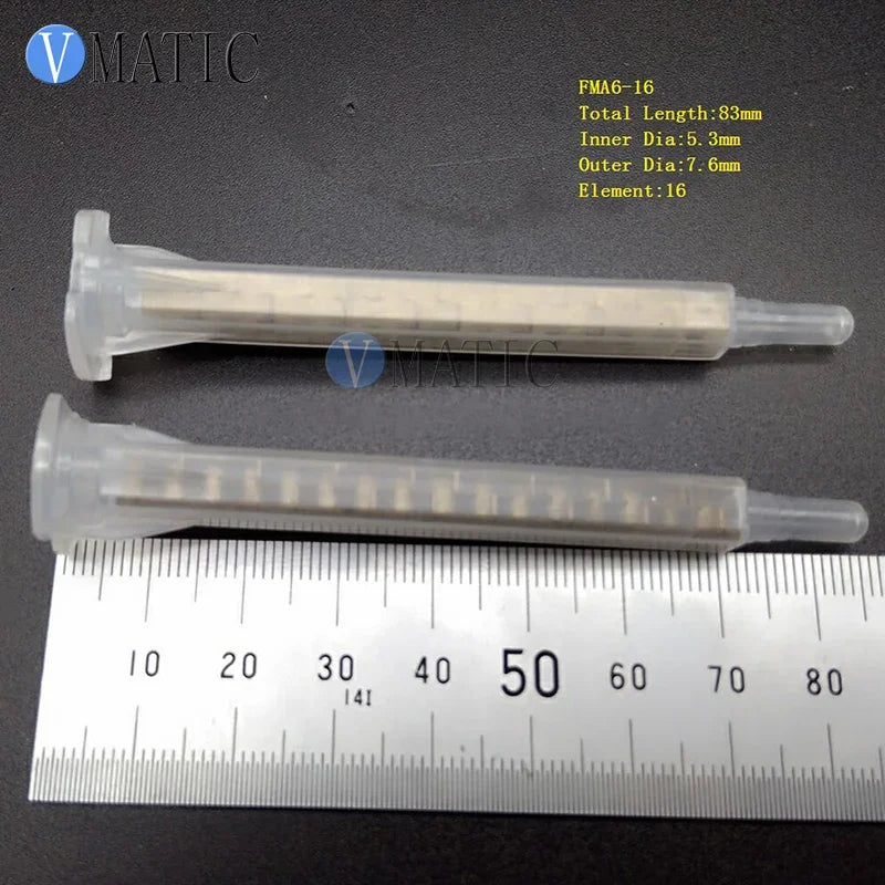 Free Shipping 30Pcs Resin Square Static Mixer FMF6-16 Mixing Nozzles For Duo Pack Epoxies