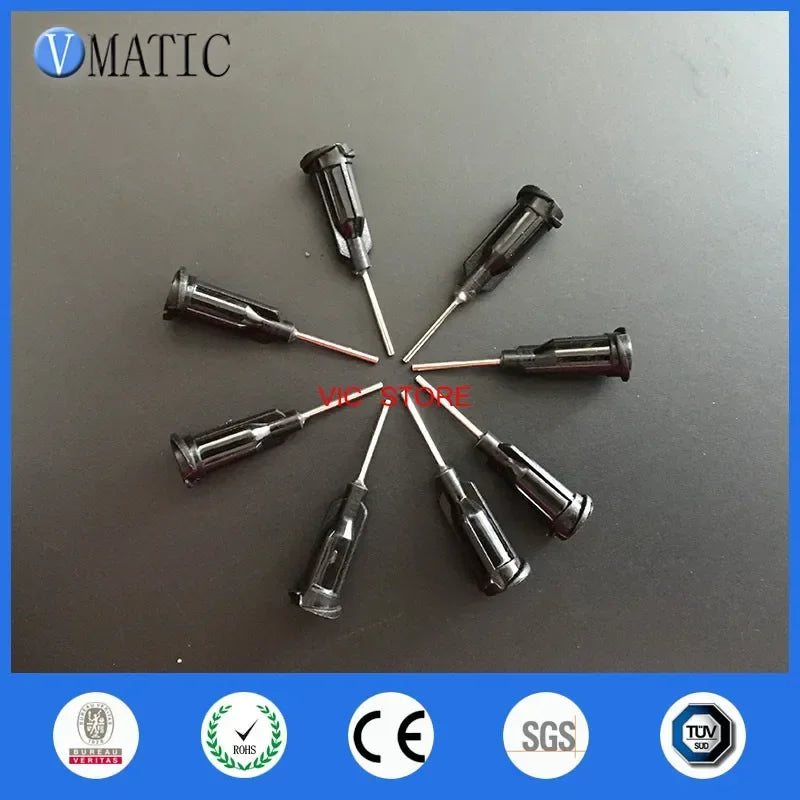 ‌Industrial-Grade Dispensing Tips 19G | 1/2 Inch Anti-UV Black Needles for UV Adhesive & Epoxy Resin (50-Pcs)‌