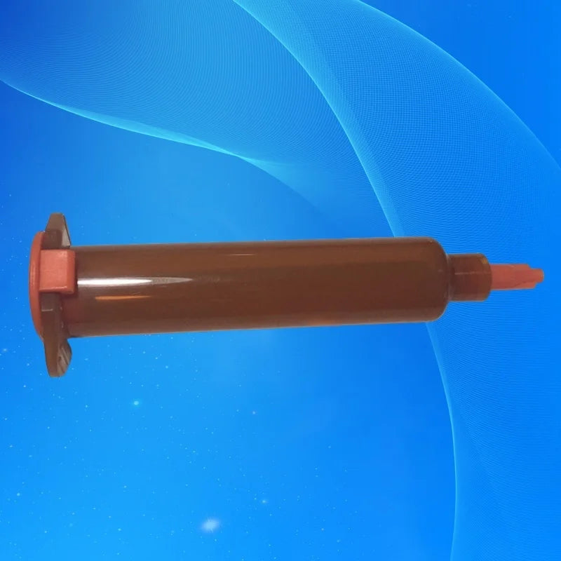 Free Shipping Amber Pneumatic Syringe 5cc/ml With Tip Cap, End Cover, Piston 50 Sets