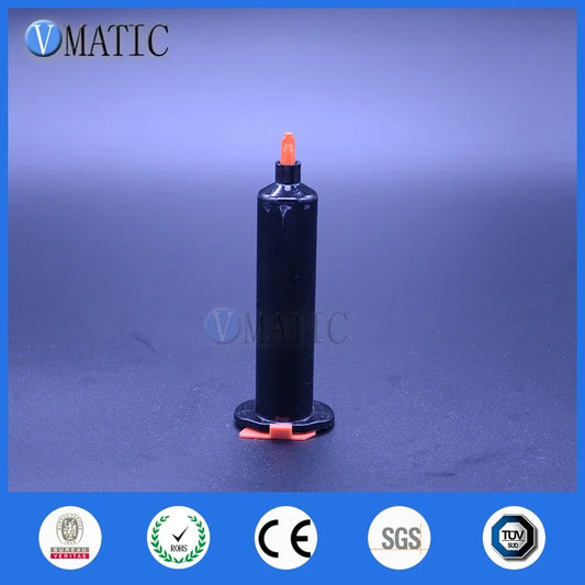 10ml Industrial Pneumatic Dispenser Kit | Luer-Lock Polycarbonate Barrel with PTFE Piston for Epoxy Encapsulation