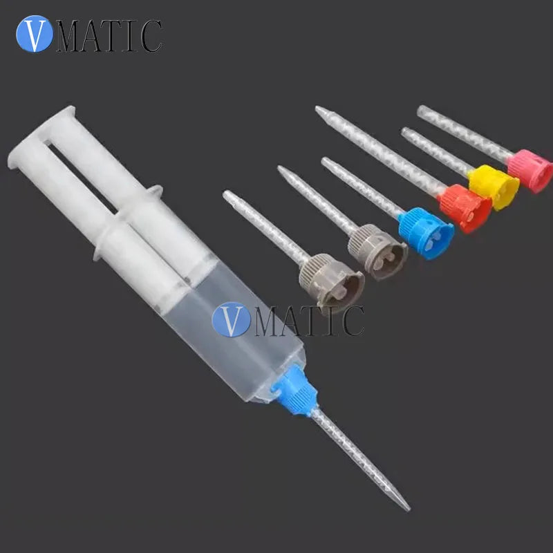 Manual Dispensing Gun for AB Epoxy Adhesive, Dual Barrel Cartridge 24ml 1:1 Mix Ratio, for 2-Part Glue, Resin, Sealant