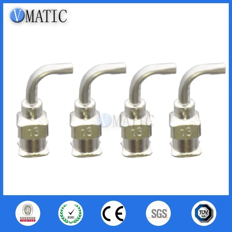 ‌13-30G Angled Dispensing Needle 0.5'' | 90° Stainless Steel Luer Lock Tips for Industrial Adhesive & Cosmetic | 12pcs Fast Ship