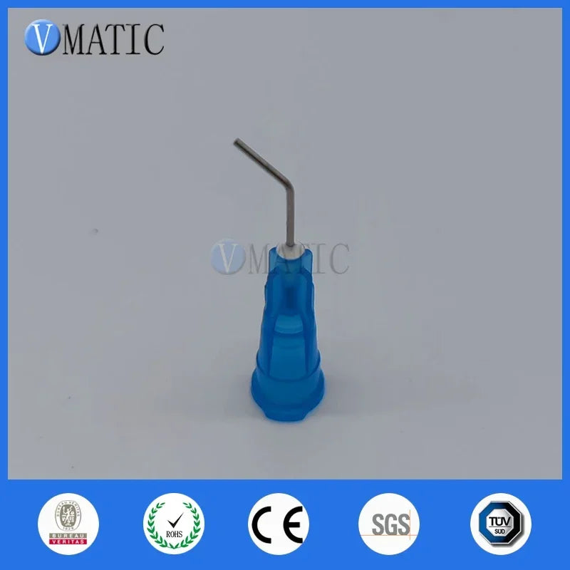 Free Shipping 100 Pieces 23G 45 Bent Degree 0.5'' Glue Dispensing Needle Bayonet Type Dispenser Needles 1/2 Inch