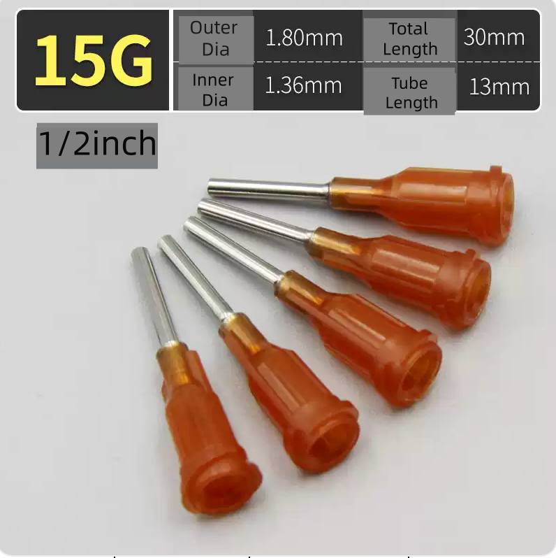 Free Shipping 1/2 Inch Tube Length Glue Dispense Needle Tip 1/2 Inch (100 Pcs / Box)