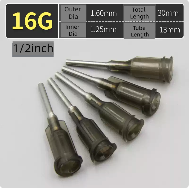 Free Shipping 1/2 Inch Tube Length Glue Dispense Needle Tip 1/2 Inch (100 Pcs / Box)