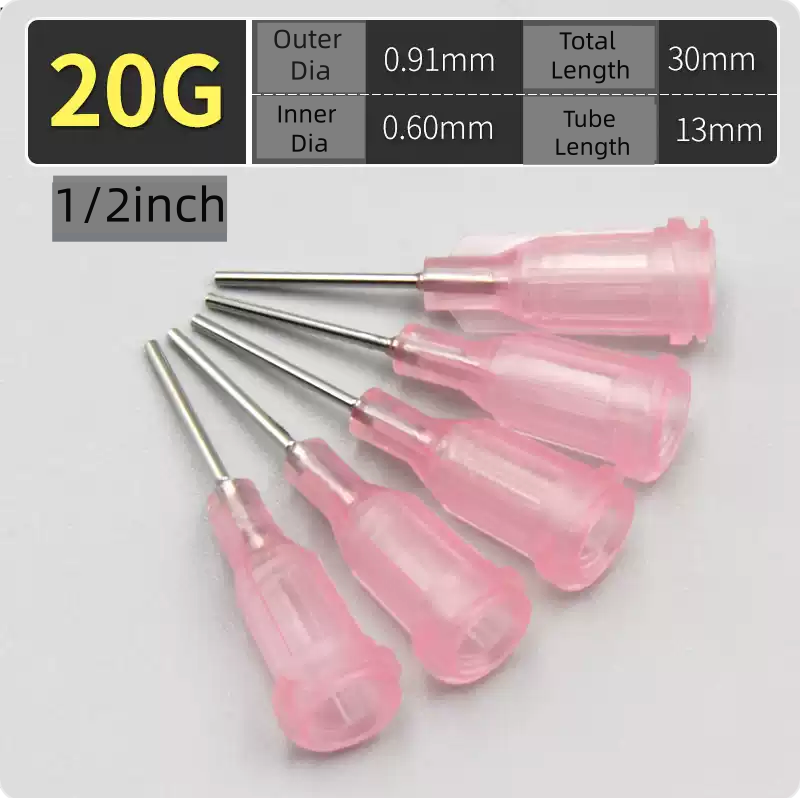 Free Shipping 1/2 Inch Tube Length Glue Dispense Needle Tip 1/2 Inch (100 Pcs / Box)