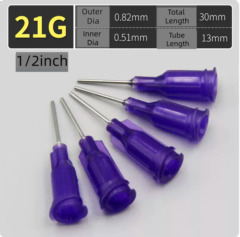 Free Shipping 1/2 Inch Tube Length Glue Dispense Needle Tip 1/2 Inch (100 Pcs / Box)