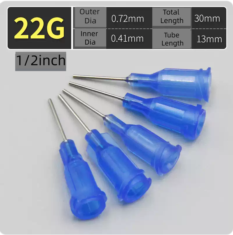 Free Shipping 1/2 Inch Tube Length Glue Dispense Needle Tip 1/2 Inch (100 Pcs / Box)