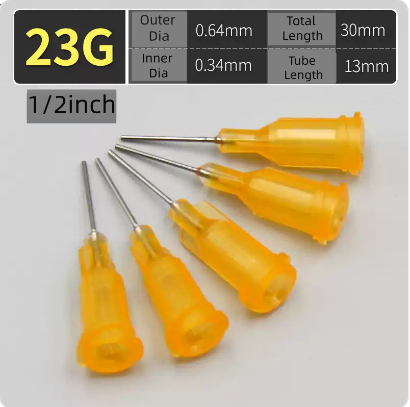 Free Shipping 1/2 Inch Tube Length Glue Dispense Needle Tip 1/2 Inch (100 Pcs / Box)